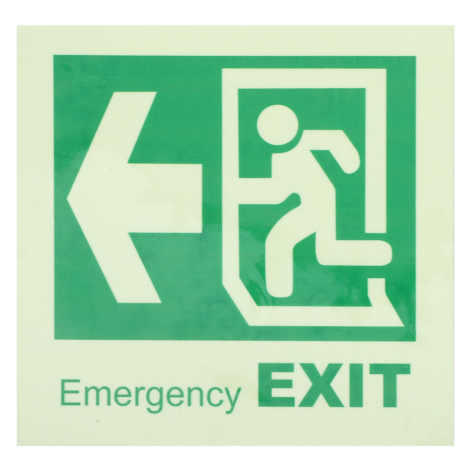Emergency Exit Sign - Lichtgevend nooduitgangsbord, zelfklevend, gloeit in het