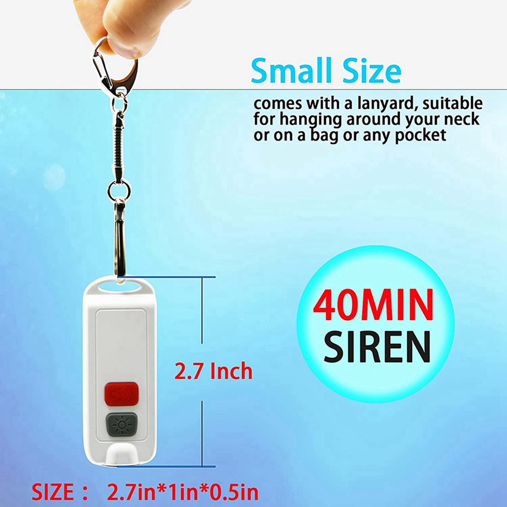 Personal Alarm Keychain - FULL-2X Persoonlijk Alarm, Veiligheidsalarm voor vrouwen