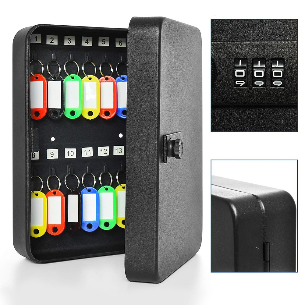 Lockbox Key Secure - Sleutel Opbergvergrendelingsdoos 20 Sleutelhaken Combinatie Sleutelkast
