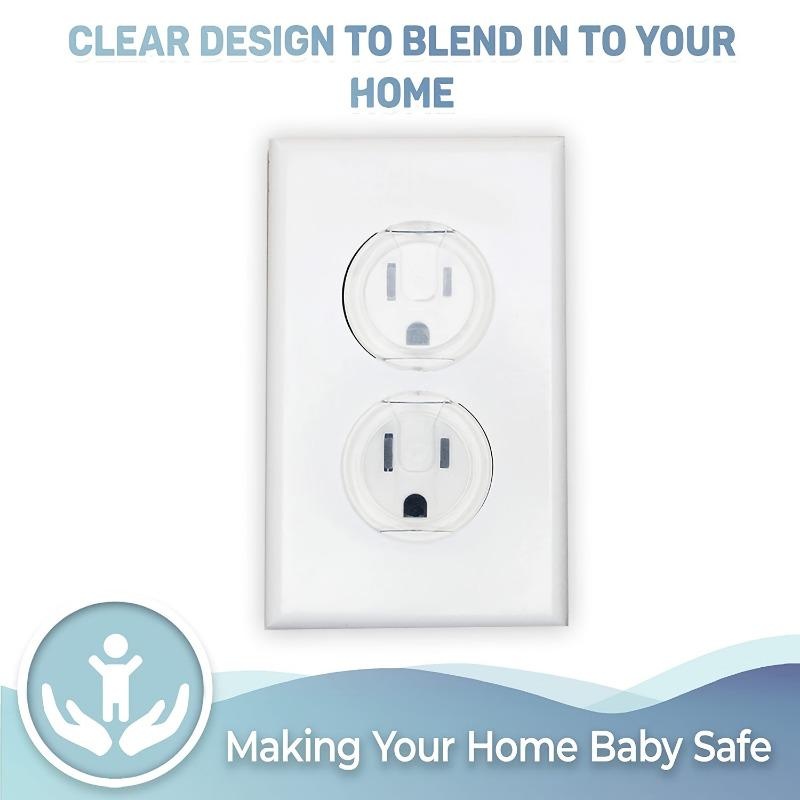 Outlet Cover Baby - Doorzichtige stopcontactafdekking, babyveilige stekkerbeschermers, plastic stekkers